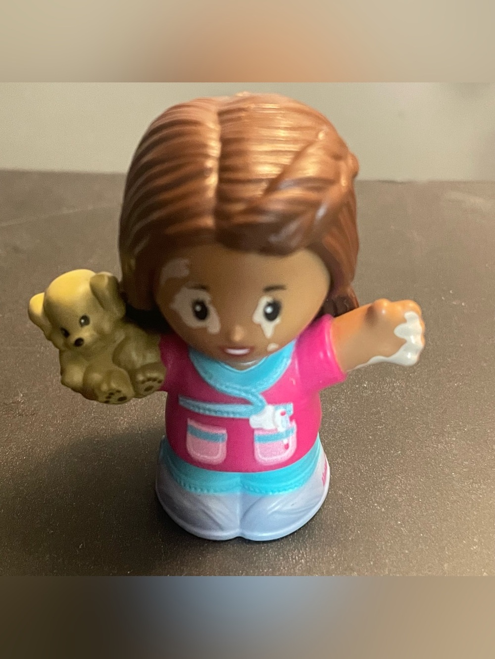 Little People girl vet doctor w/  puppy dog vitiligo barbie you can be anything